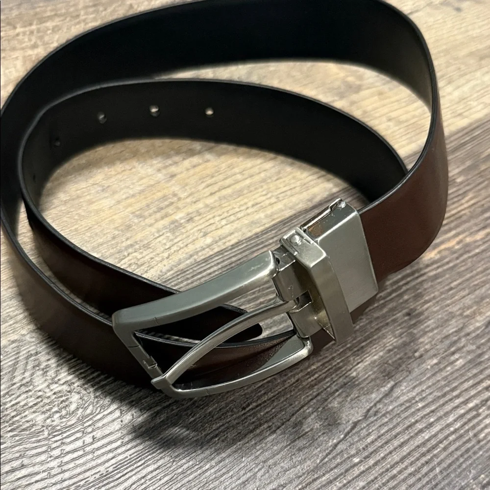 2 Stylish Brown and Cream Men's Belts